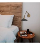 Abruzzo Kinkiet Retro nastawny Czarno Złoty Gloria ABR-KRNW-GB