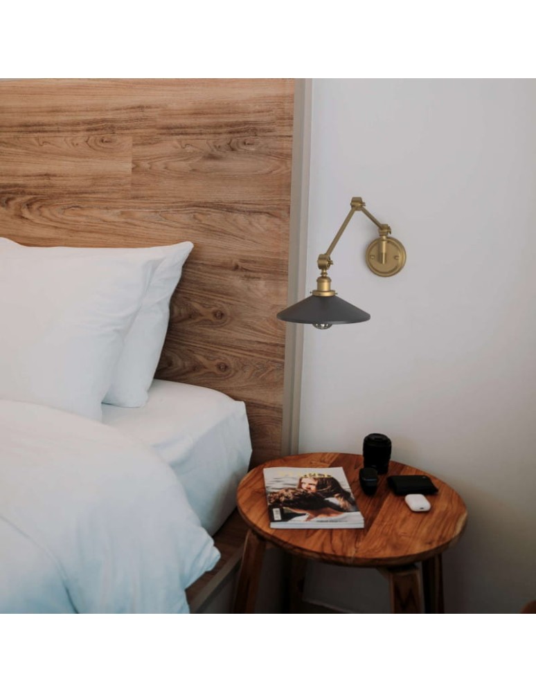 Wall lamps - Abruzzo Retro adjustable wall lamp Black and Gold Gloria ABR-KRNW-GB - product kolory-swiatla.pl 15