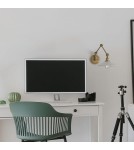 Abruzzo Kinkiet Retro nastawny Biało Złoty Gloria ABR-KRNW-GW