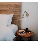 Abruzzo Kinkiet Retro nastawny Biało Złoty Gloria ABR-KRNW-GW