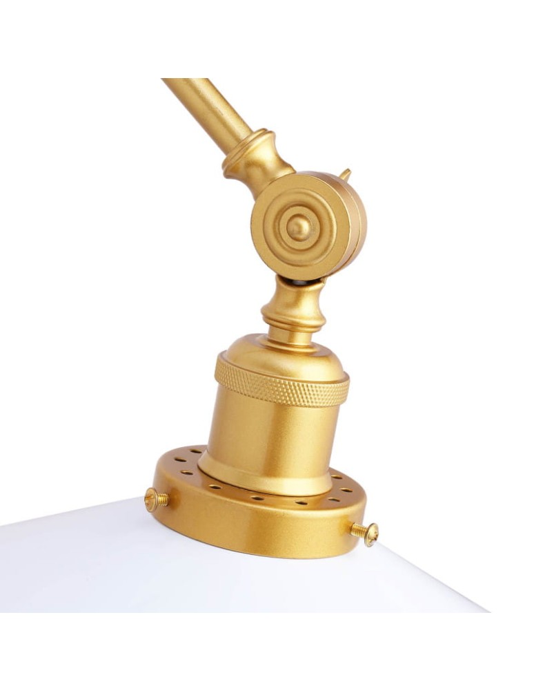 Wall lamps - Abruzzo Retro wall lamp adjustable White Gold Gloria ABR-KRNW-GW - product kolory-swiatla.pl 12