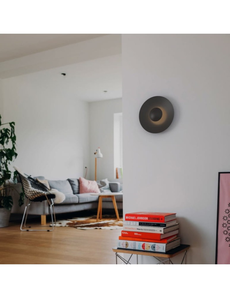 Wall lamps - Abruzzo Wall lamp Modern Black round 45cm 12W Orzo ABR-KO12W-B - product kolory-swiatla.pl 4