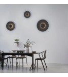 Abruzzo Kinkiet Nowoczesny Czarny okrągły 45cm 12W Orzo ABR-KO12W-B