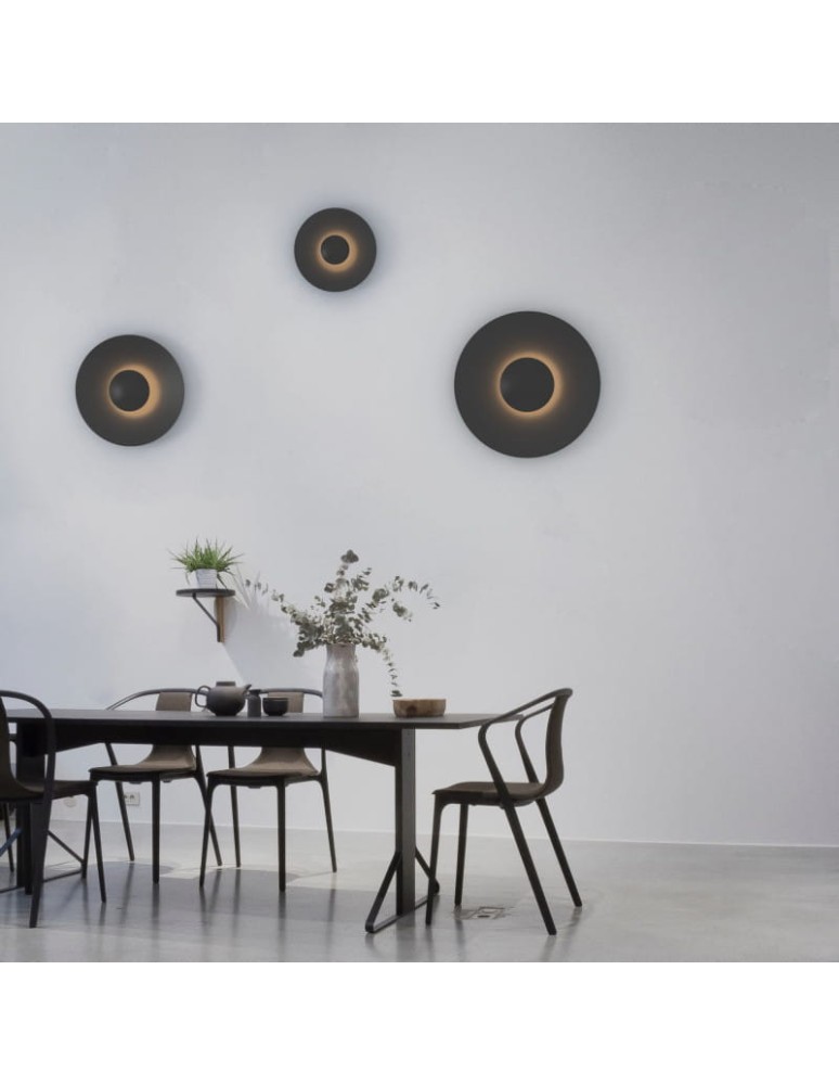 Wall lamps - Abruzzo Wall lamp Modern Black round 45cm 12W Orzo ABR-KO12W-B - product kolory-swiatla.pl 7