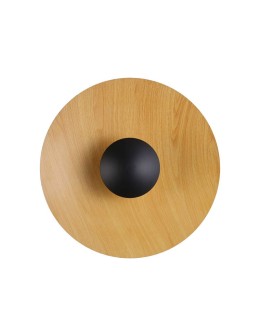 Abruzzo Kinkiet Nowoczesny Drewniany okrągły 45cm 12W Orzo ABR-KO12W-WOOD