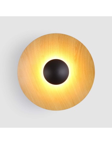Abruzzo Modern Wooden Wall lamp round 45cm 12W Orzo ABR-KO12W-WOOD - product 2