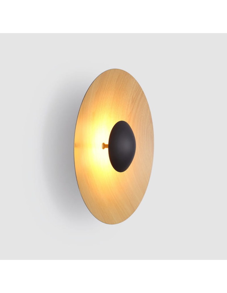 Wall lamps - Abruzzo Modern Wooden Wall lamp round 45cm 12W Orzo ABR-KO12W-WOOD - product kolory-swiatla.pl 3