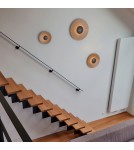 Abruzzo Kinkiet Nowoczesny Drewniany okrągły 45cm 12W Orzo ABR-KO12W-WOOD