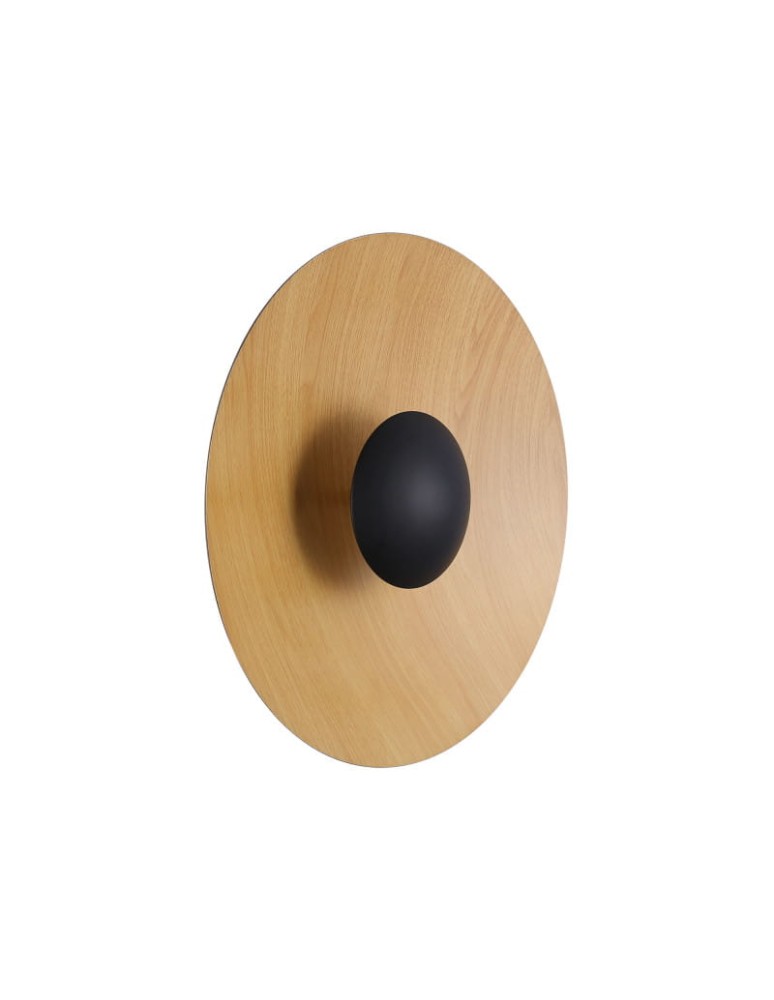 Abruzzo Kinkiet Nowoczesny Drewniany okrągły 45cm 12W Orzo ABR-KO12W-WOOD