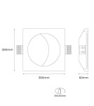 Ceiling lamps - Abruzzo Recessed Moon Plafond 30cm 8.5W Moon ABR-PWO-MOON-30CM - product 12