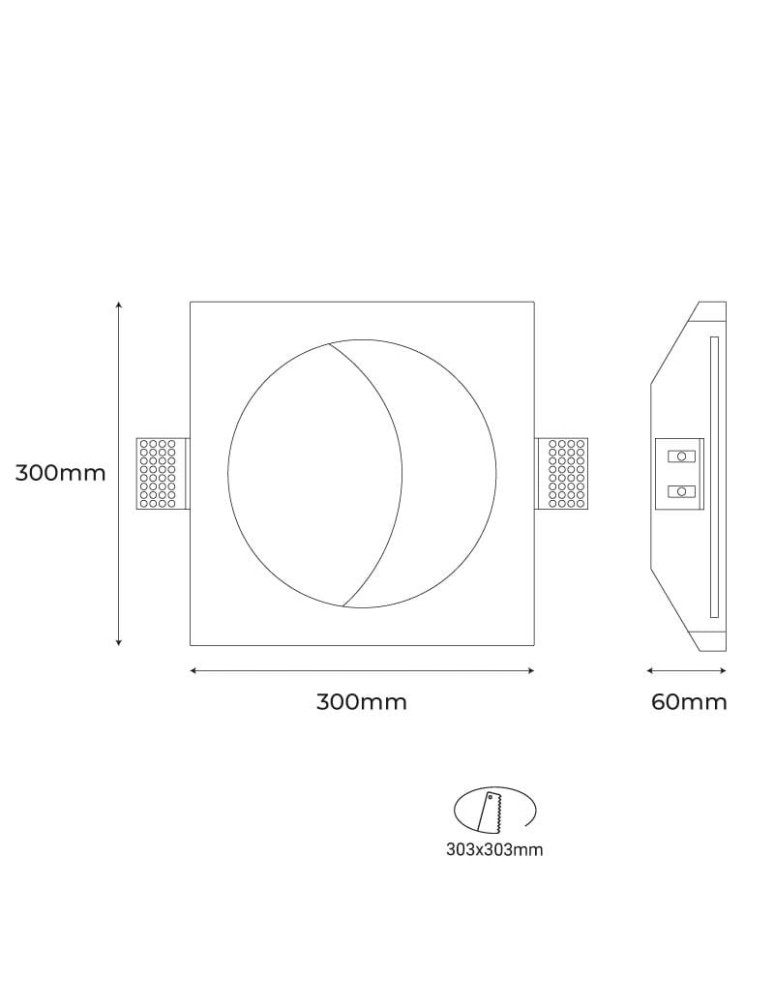 Ceiling lamps - Abruzzo Recessed Moon Plafond 30cm 8.5W Moon ABR-PWO-MOON-30CM - product kolory-swiatla.pl 12