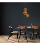 Abruzzo Lampa Wisząca złota Szklana 3x E27 Sfero ABR-Z3G-E27