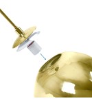 Abruzzo Lampa Wisząca złota Szklana 3x E27 Sfero ABR-Z3G-E27