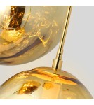 Abruzzo Lampa Wisząca złota Szklana 3x E27 Sfero ABR-Z3G-E27