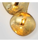 Abruzzo Lampa Wisząca złota Szklana 3x E27 Sfero ABR-Z3G-E27