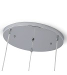 Pendant lamps - Abruzzo Silver Glass Pendant Lamp 3x E27 Sphero ABR-Z3S-E28 - product 6