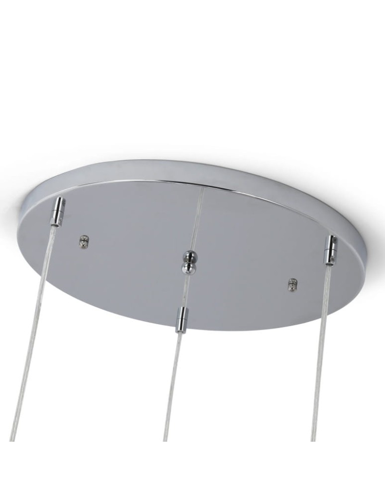 Pendant lamps - Abruzzo Silver Glass Pendant Lamp 3x E27 Sphero ABR-Z3S-E28 - product kolory-swiatla.pl 6