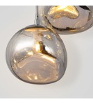 Pendant lamps - Abruzzo Silver Glass Pendant Lamp 3x E27 Sphero ABR-Z3S-E28 - product 7