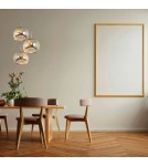 Pendant lamps - Abruzzo Silver Glass Pendant Lamp 3x E27 Sphero ABR-Z3S-E28 - product 9