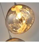 Pendant lamps - Abruzzo Silver Glass Pendant Lamp 3x E27 Sphero ABR-Z3S-E28 - product 11