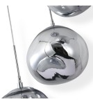 Pendant lamps - Abruzzo Silver Glass Pendant Lamp 3x E27 Sphero ABR-Z3S-E28 - product 13