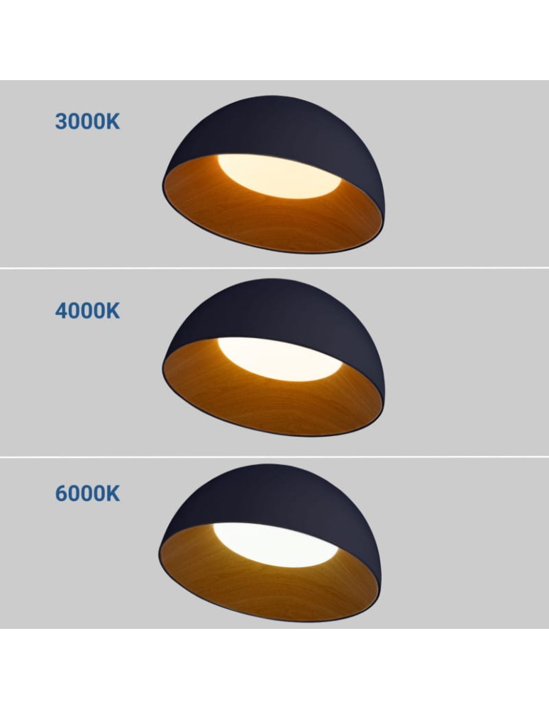 Abruzzo Plafon Klasyczny 24W CCT 50cm Drewniano-Czarny Piano ABR-POCC-24-B Abruzzo Plafon Klasyczny 24W CCT 50cm Drewniano-Czarny Piano ABR-POCC-24-B