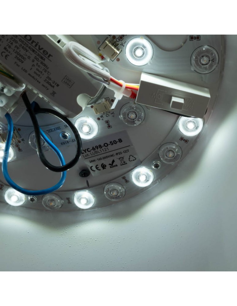 Abruzzo Plafon Klasyczny 24W CCT 50cm Drewniano-Czarny Piano ABR-POCC-24-B Abruzzo Plafon Klasyczny 24W CCT 50cm Drewniano-Czarny Piano ABR-POCC-24-B