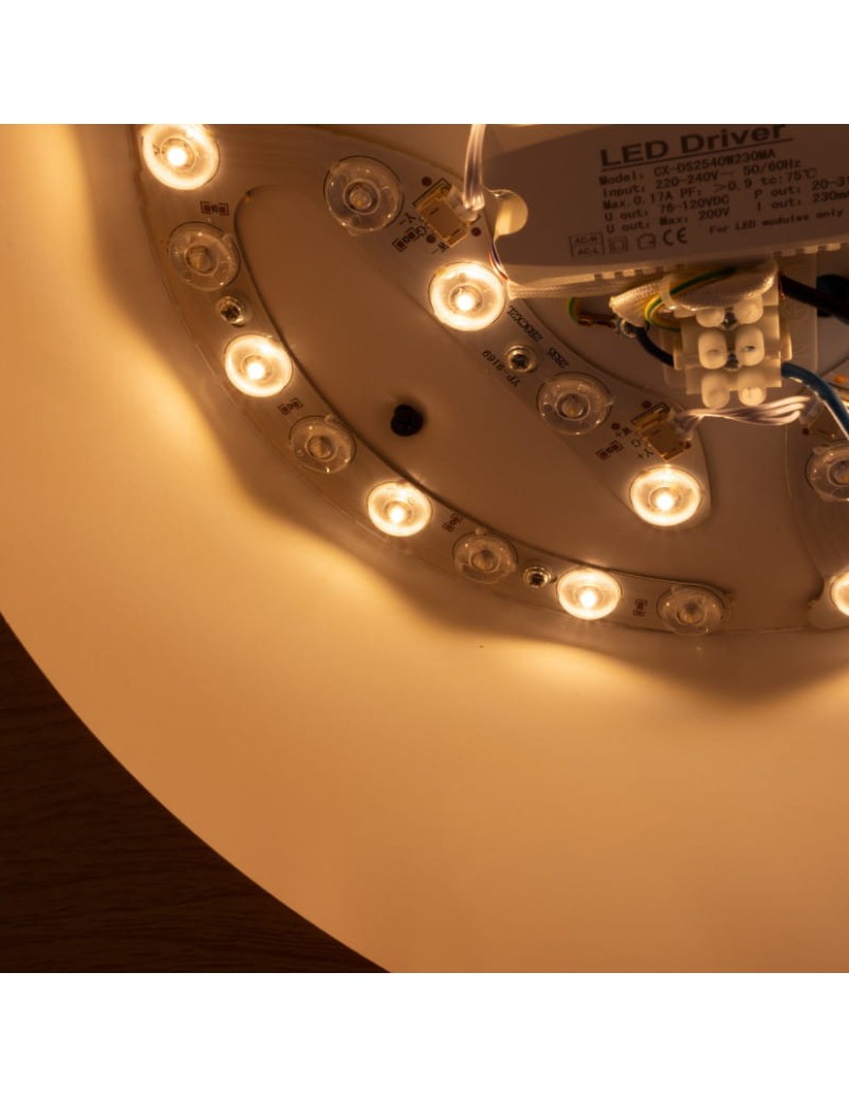 Abruzzo Plafon Klasyczny 24W CCT 50cm Drewniano-Czarny Piano ABR-POCC-24-B Abruzzo Plafon Klasyczny 24W CCT 50cm Drewniano-Czarny Piano ABR-POCC-24-B