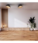 Abruzzo Plafon Klasyczny 24W CCT 50cm Drewniano-Czarny Piano ABR-POCC-24-B Abruzzo Plafon Klasyczny 24W CCT 50cm Drewniano-Czarny Piano ABR-POCC-24-B