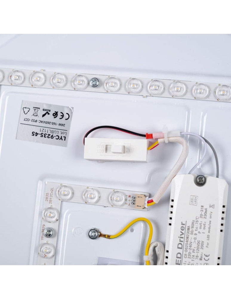 Abruzzo Plafon Klasyczny 24W CCT 45cm Drewniano-Czarny Piano ABR-POASY-24W