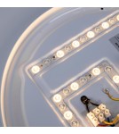 Abruzzo Plafon Klasyczny 24W CCT 45cm Drewniano-Czarny Piano ABR-POASY-24W