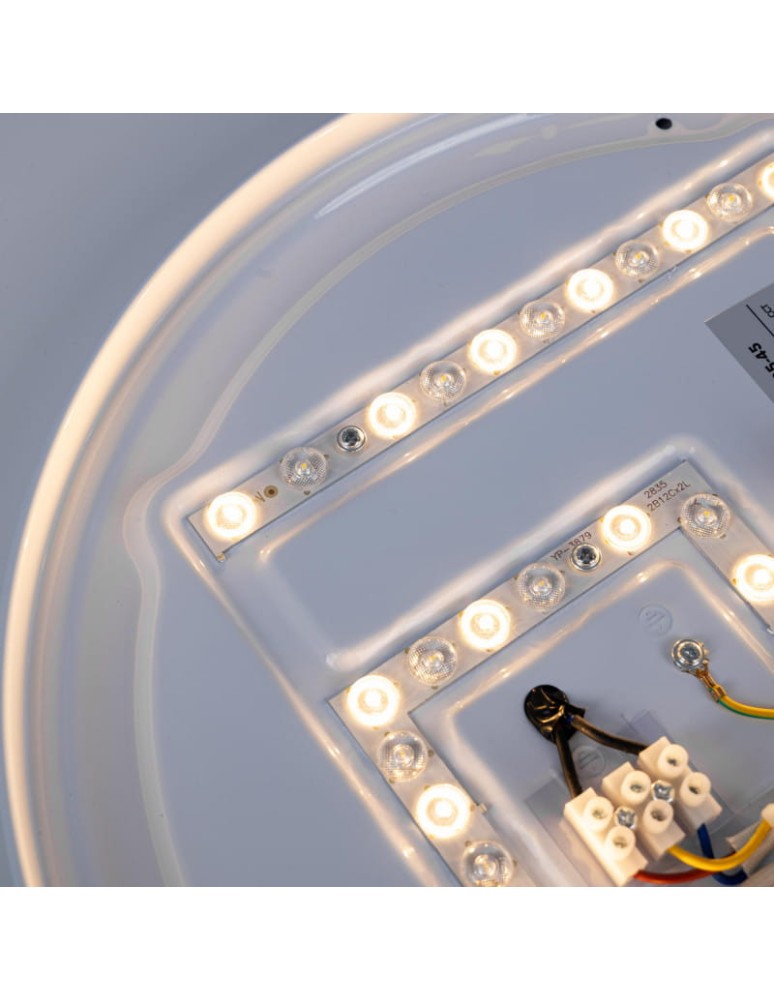 Abruzzo Plafon Klasyczny 24W CCT 45cm Drewniano-Czarny Piano ABR-POASY-24W