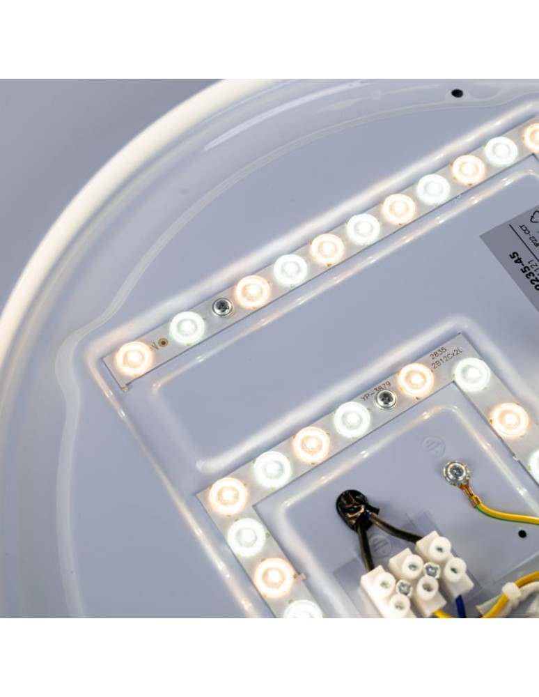 Abruzzo Plafon Klasyczny 24W CCT 45cm Drewniano-Czarny Piano ABR-POASY-24W