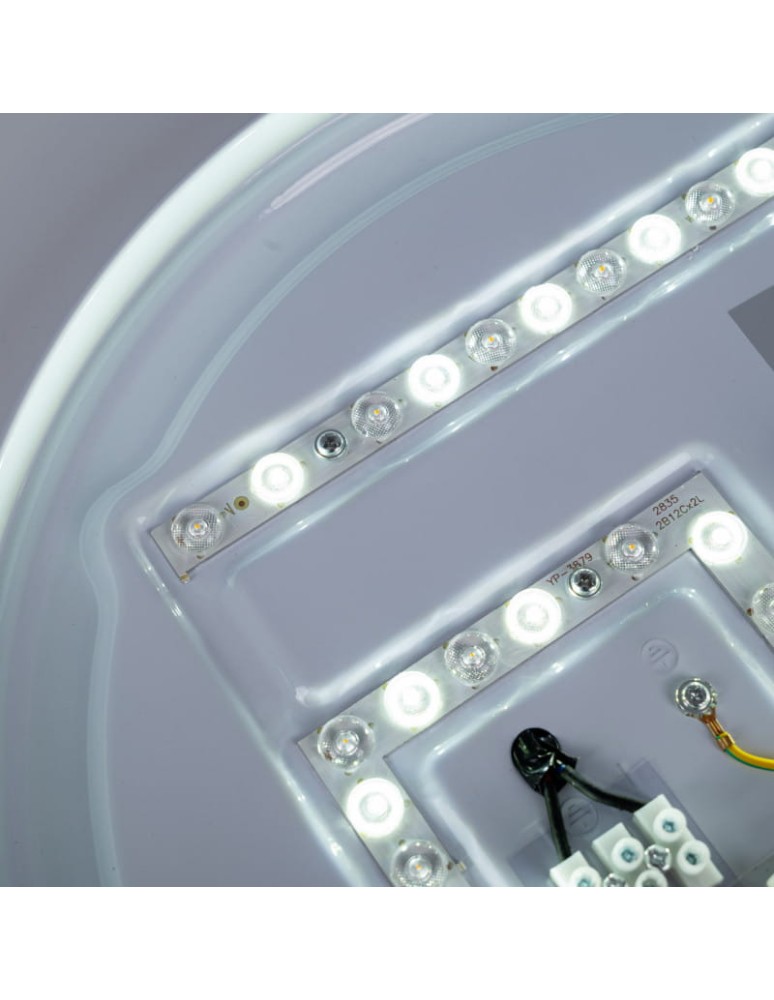 Abruzzo Plafon Klasyczny 24W CCT 45cm Drewniano-Czarny Piano ABR-POASY-24W