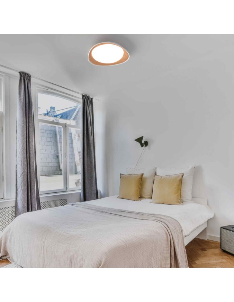 Abruzzo Plafon Klasyczny 24W CCT 45cm Drewniano-Czarny Piano ABR-POASY-24W