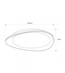 Abruzzo Plafon Klasyczny 24W CCT 45cm Drewniano-Czarny Piano ABR-POASY-24W