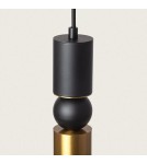 Pendant lamps - Abruzzo Gold Tuba Pendant Lamp with Black GU10 Martini ball ABR-SZK-ZC - product 2