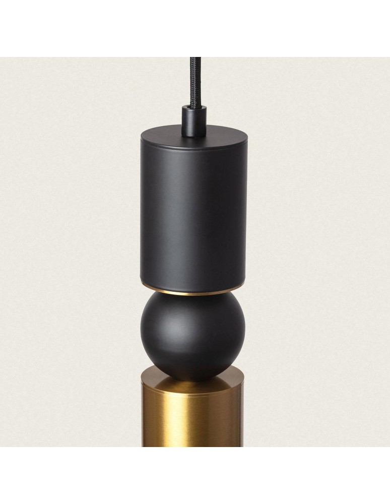 Pendant lamps - Abruzzo Gold Tuba Pendant Lamp with Black GU10 Martini ball ABR-SZK-ZC - product kolory-swiatla.pl 2