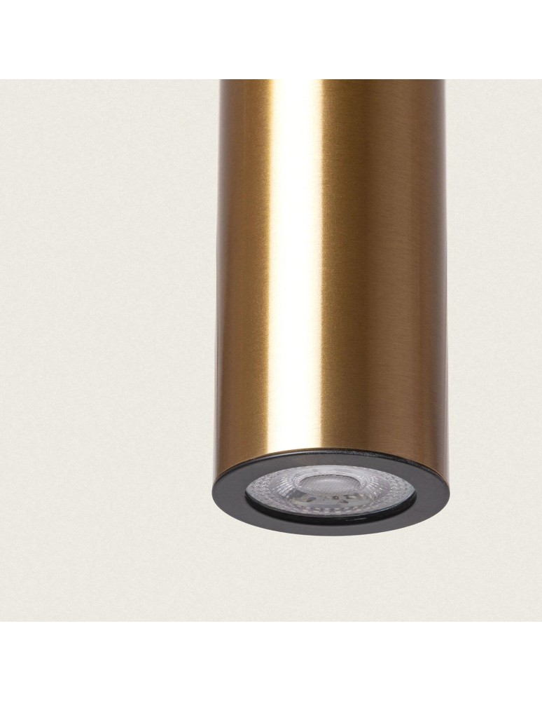 Abruzzo Lampa wisząca złota Tuba z Czarną kulką  GU10 Martini ABR-SZK-ZC