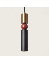 View Abruzzo Tuba Pendant Lamp with Red GU10 Martini ball ABR-SZK-C