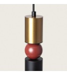 Pendant lamps - Abruzzo Tuba Pendant Lamp with Red GU10 Martini ball ABR-SZK-C - product 2