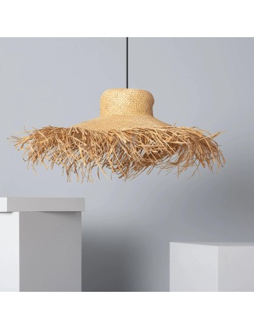 Abruzzo Fibre Hat Pendant Lamp 60cm e27 Amigo ABR-LWAA-60