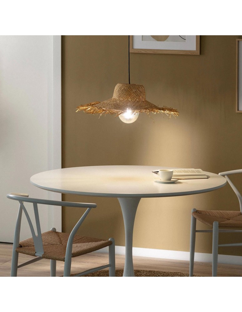 Boho pendant lamps - Abruzzo Fibre Hat Pendant Lamp 60cm e27 Amigo ABR-LWAA-60 - product kolory-swiatla.pl 9
