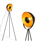 Abruzzo Lampa podłogowa stojąca złoto czarna Kopuła 155cm E27 Versali ABR-LPV-C