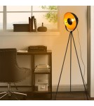 Abruzzo Lampa podłogowa stojąca złoto czarna Kopuła 155cm E27 Versali ABR-LPV-C