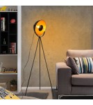 Abruzzo Lampa podłogowa stojąca złoto czarna Kopuła 155cm E27 Versali ABR-LPV-C