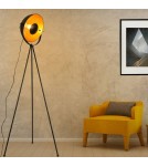 Abruzzo Lampa podłogowa stojąca złoto czarna Kopuła 155cm E27 Versali ABR-LPV-C