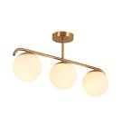 Abruzzo Lampa Sufitowa Milano mleczne kule 3xE27 Klinto ABR-LW3XE27M