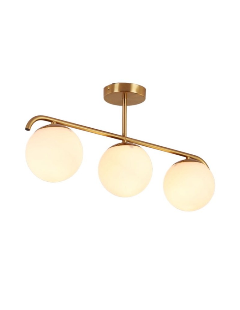 Abruzzo Lampa Sufitowa Milano mleczne kule 3xE27 Klinto ABR-LW3XE27M