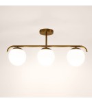 Abruzzo Lampa Sufitowa Milano mleczne kule 3xE27 Klinto ABR-LW3XE27M